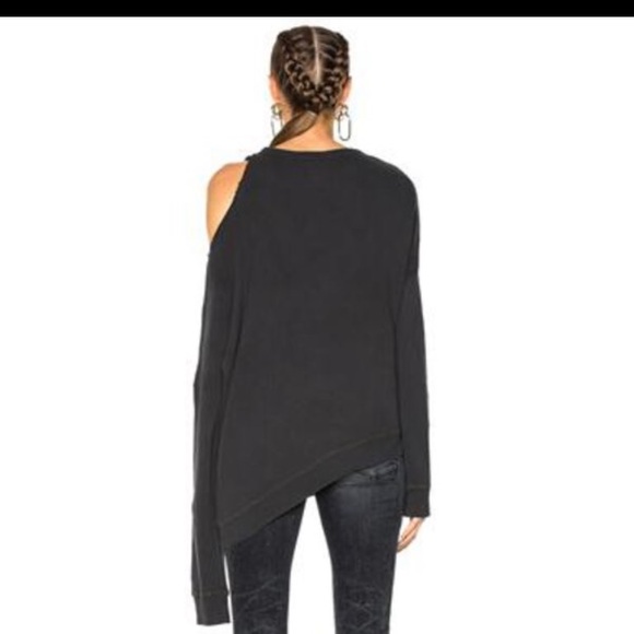 R13 distorted Sweatshirt - black. Size-Large. - Picture 5 of 11